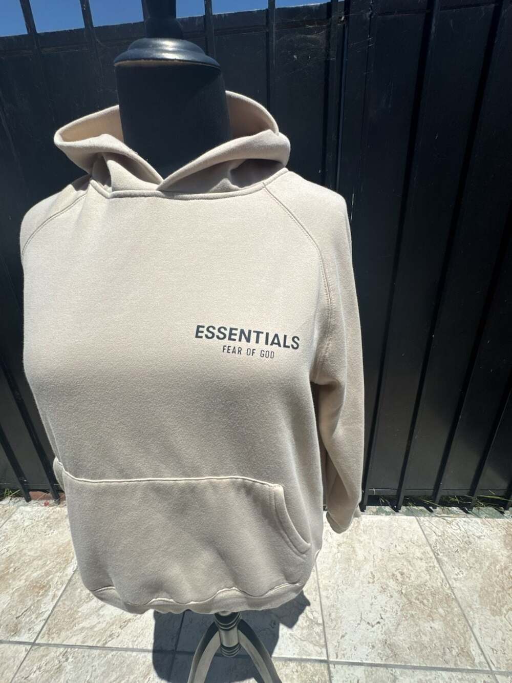 Fear of God Essentials Pullover Hoodie - Beige - Picture 3 of 9